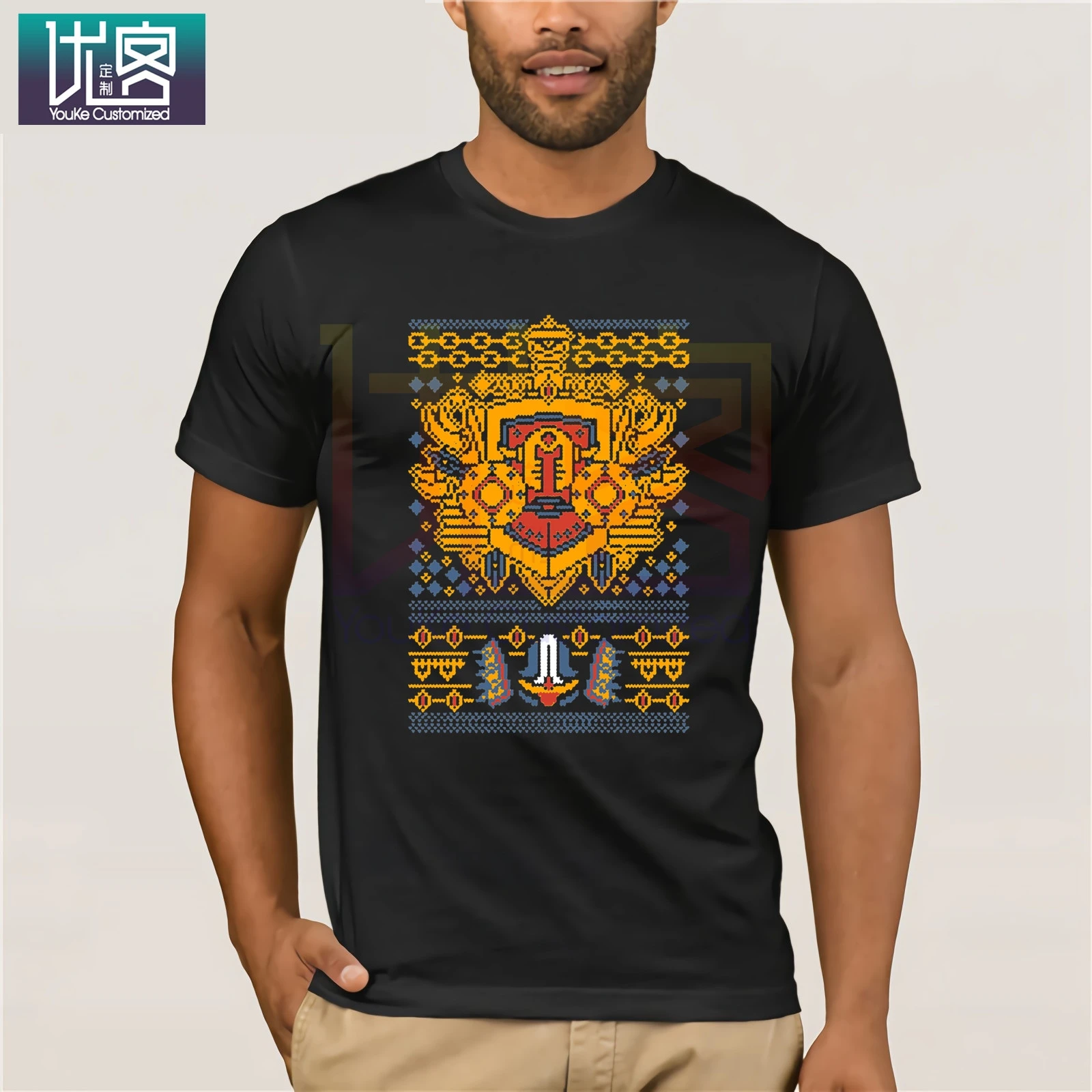 

2019 hot men shirt WARRIOR CREST WORLD OF WARCRAFT UGLY SWEATER Funny Tees Cotton Tops T Shirt Vintage Crew Neck