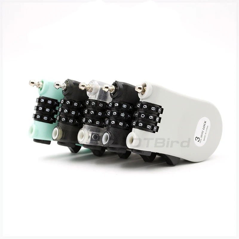 Padlock Rope Ski Bicycle Parts Mini Extendable Wire Anti Theft 3 Digit Security Code Cable Lock Password Long Roller Pram