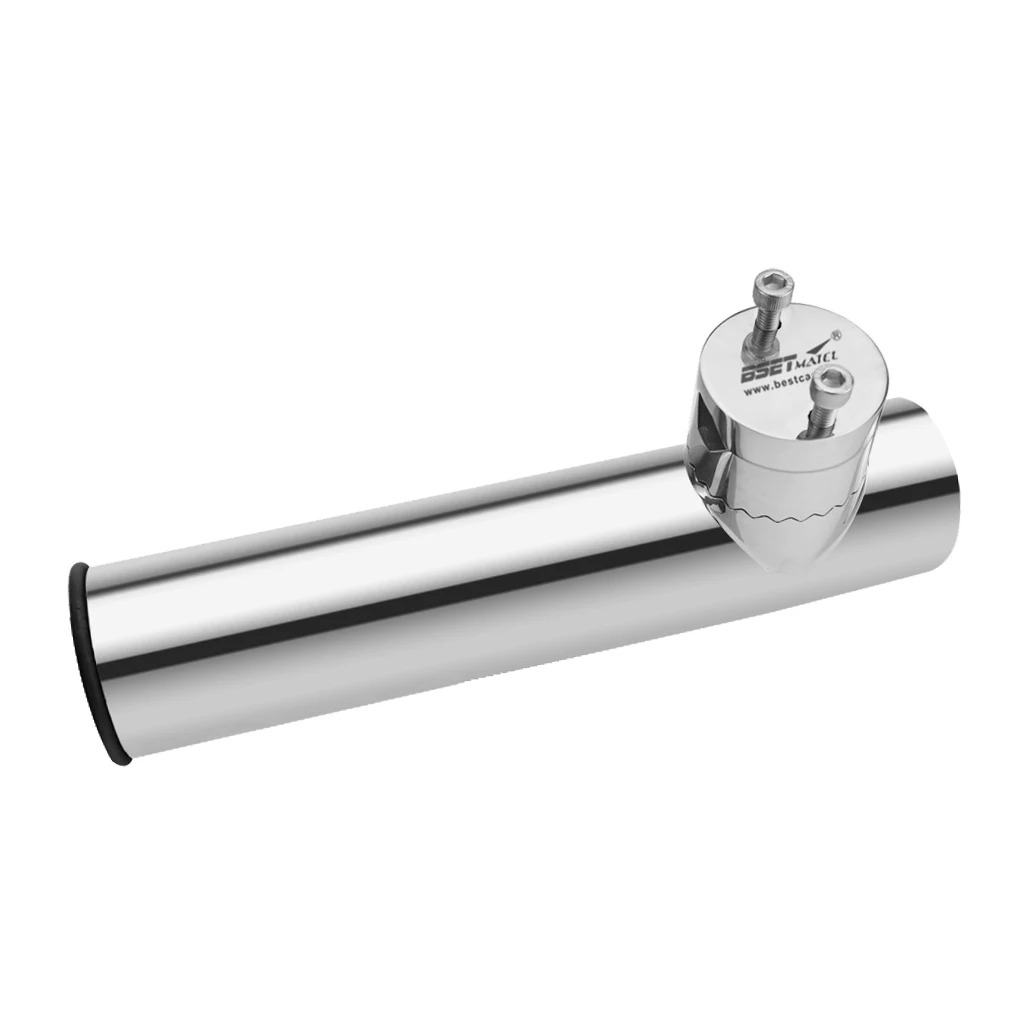 316SS Fishing Rod Holder Clamp on Tube Links Rack Rests Sleeve Reel for Marine Pontoon Boat Kayak - Fits 3/4 to 1 inch Rails