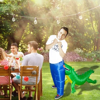 

Crocodile Biting Funny Inflatable Clothes Waterproof Polyester Fabric Suitable for Holiday Decoration Gifts