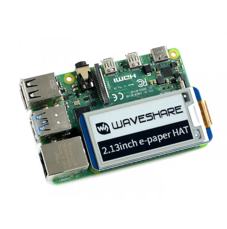 2,13 дюймов e-paper HAT 250x122 2,13 дюймов E-Ink дисплей для Raspberry Pi 3B/2B/Zero W SPI интерфейс поддерживает частичное обновление