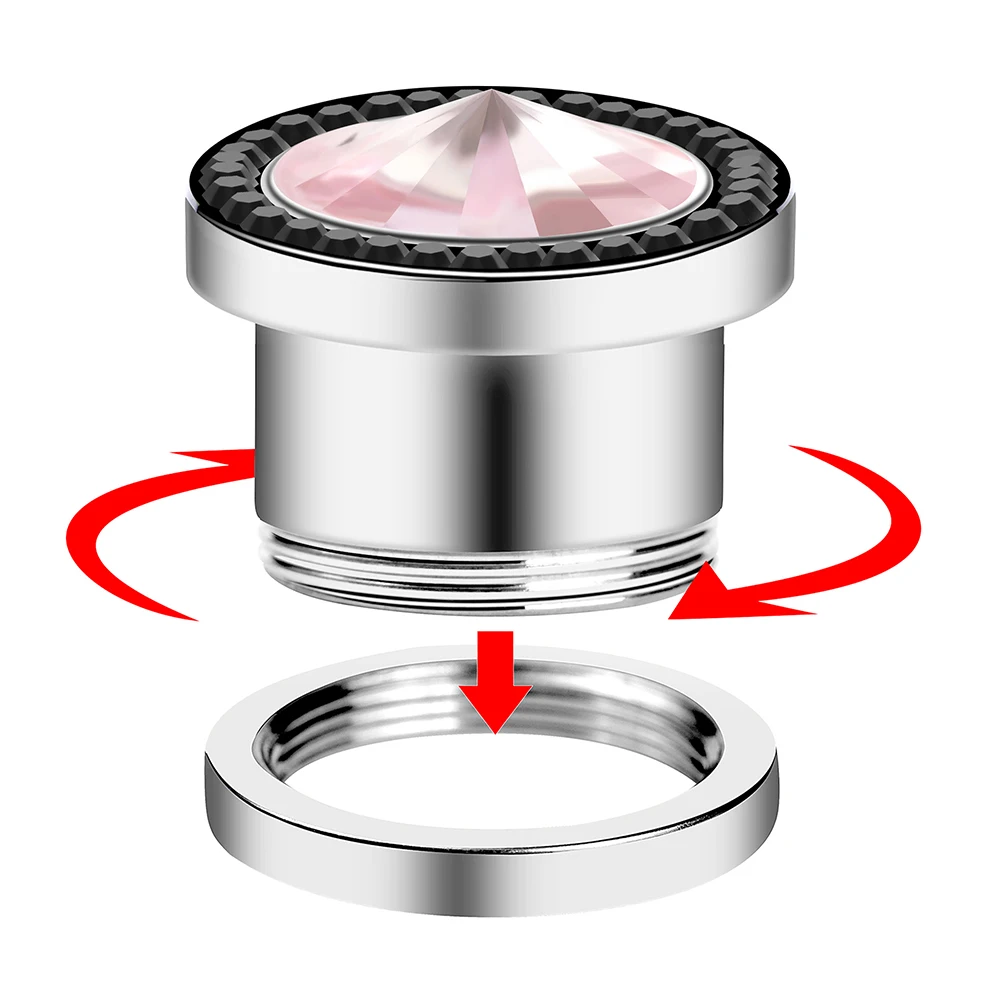 1Pair Stainless Steel Piercing Crystal Ear Expanders Diamond Ear Plugs and Tunnel Industrial Earrings