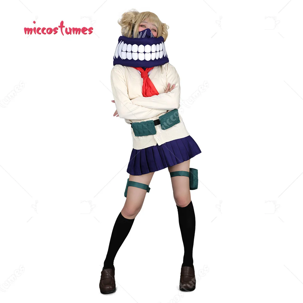 Kids Girls MHA Himiko Toga Cosplay Costume JK School Uniform Cardigan Fullset