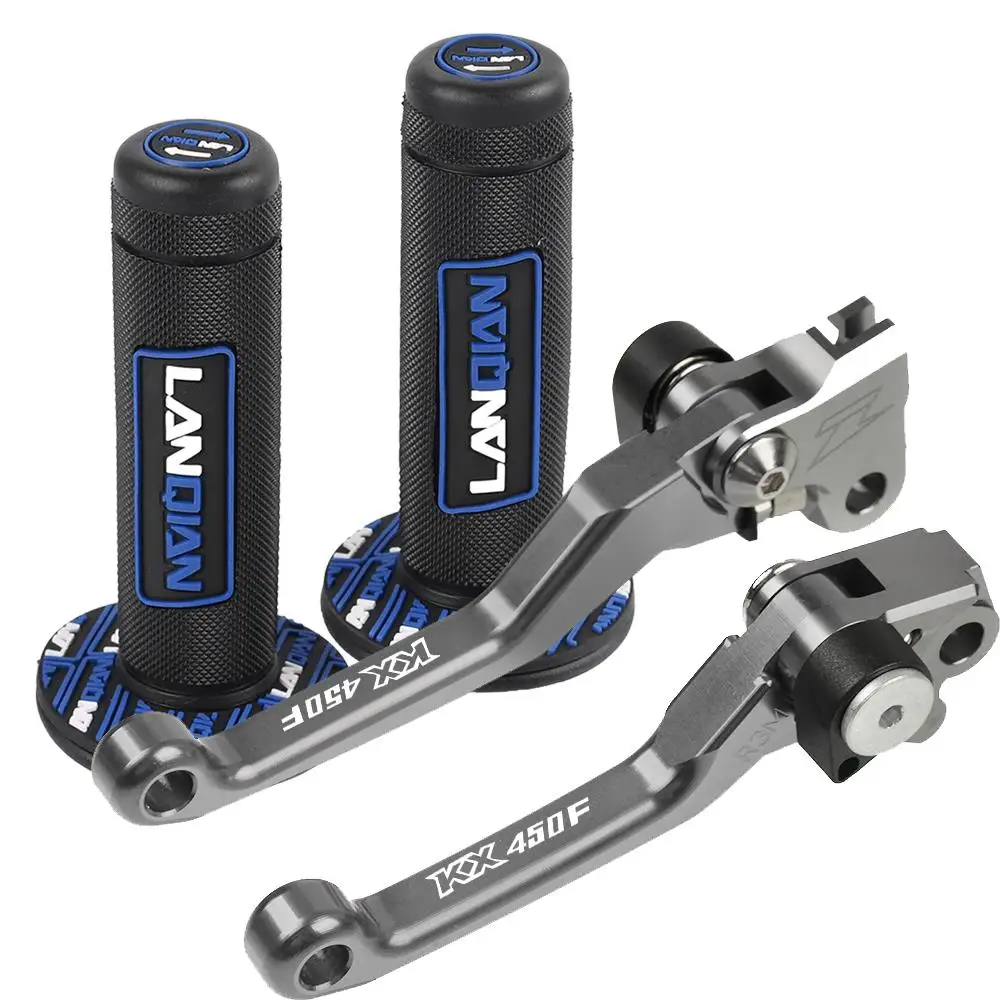 For KAWASAKI KX450F KX 450F 2006-2018 2007 2008 2009  2010 Motorcycle Dirt Bike Brake Clutch Levers Handlebar Grip Handle Set