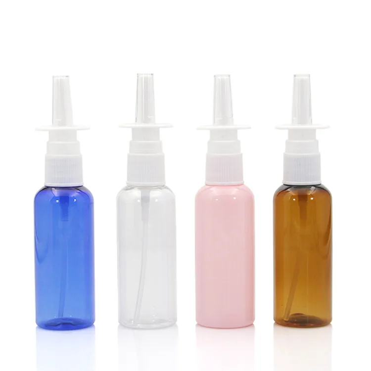 50 Set/Lotto Cura Farmaceutica Dell'Animale Domestico 50Ml Che Imballano La Bottiglia Nasale Delle Pompe Dello Spruzzo Con La Pompa Dello Spruzzatore 