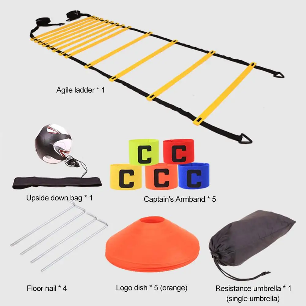 

Speed Training Ladders Set Speed Agility Training Kit Resistance Umbrella Agile Ladder for Fitness Outdoor Speed Ladder Trainer