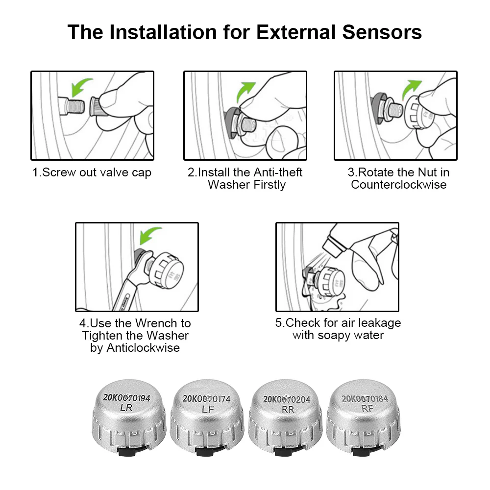 Ÿ  Ÿ̾ з  ý, ܺ   , ڵ TPMS,  , 4 