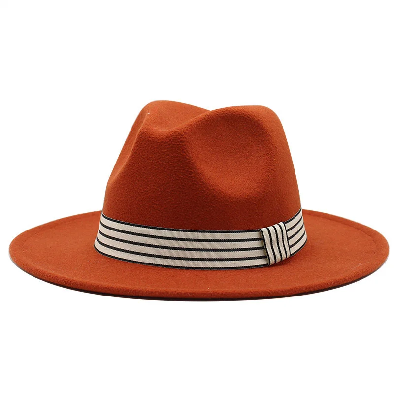 Hot Selling Woolen Fedora Hats Ladies 