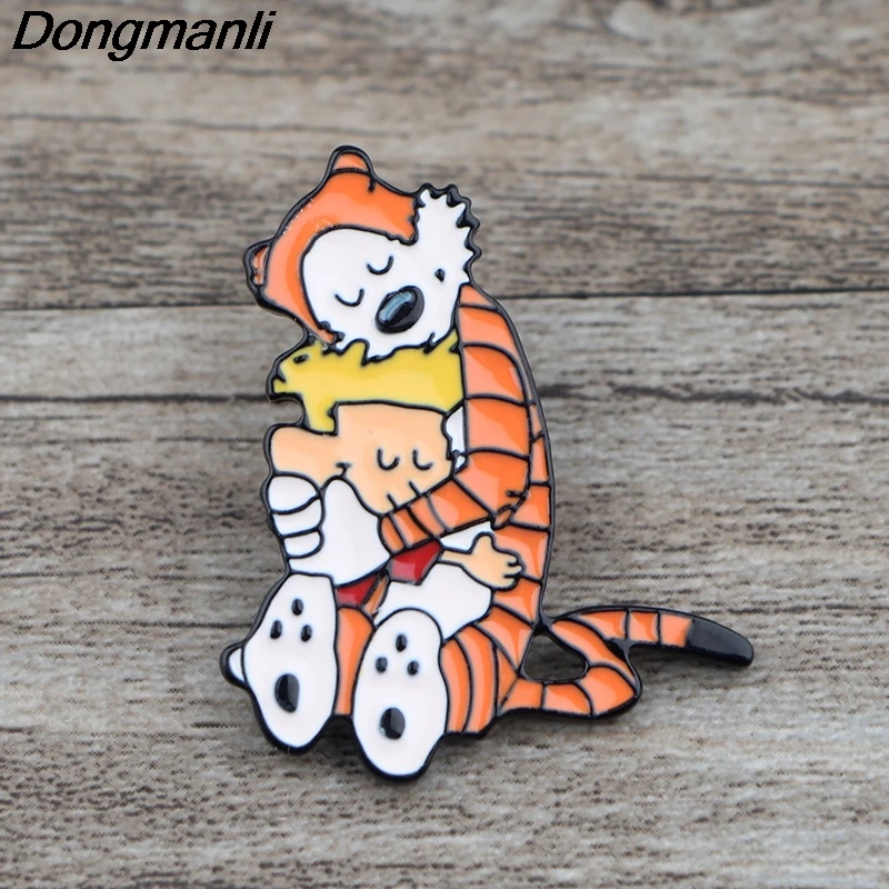 

K758 Cute Tiger Cartoon Anime Funny Metal Enamel Pins and Brooches for Lapel Pin Backpack Bags Badge Collar jewelry