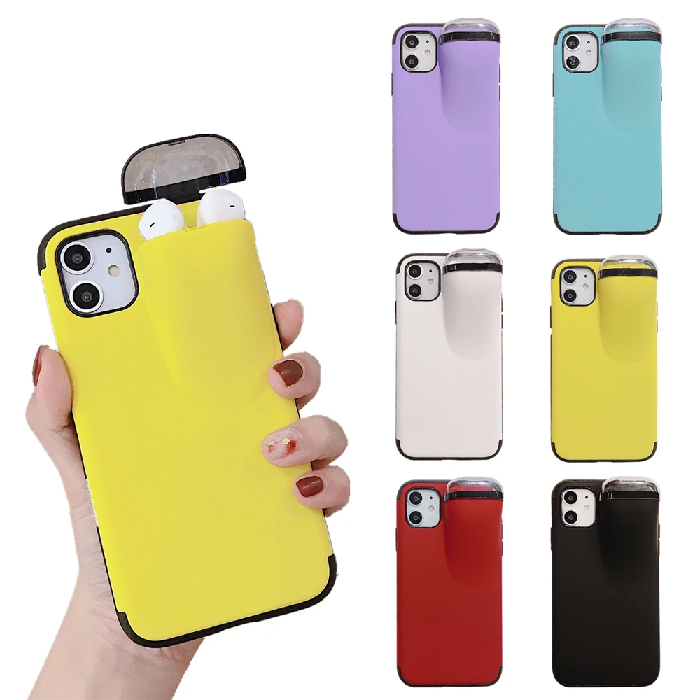 Для iPhone 11 Pro Max XS MAX XR X для Airpods портативное хранение силиконовый мягкий чехол 8 7 6 6S