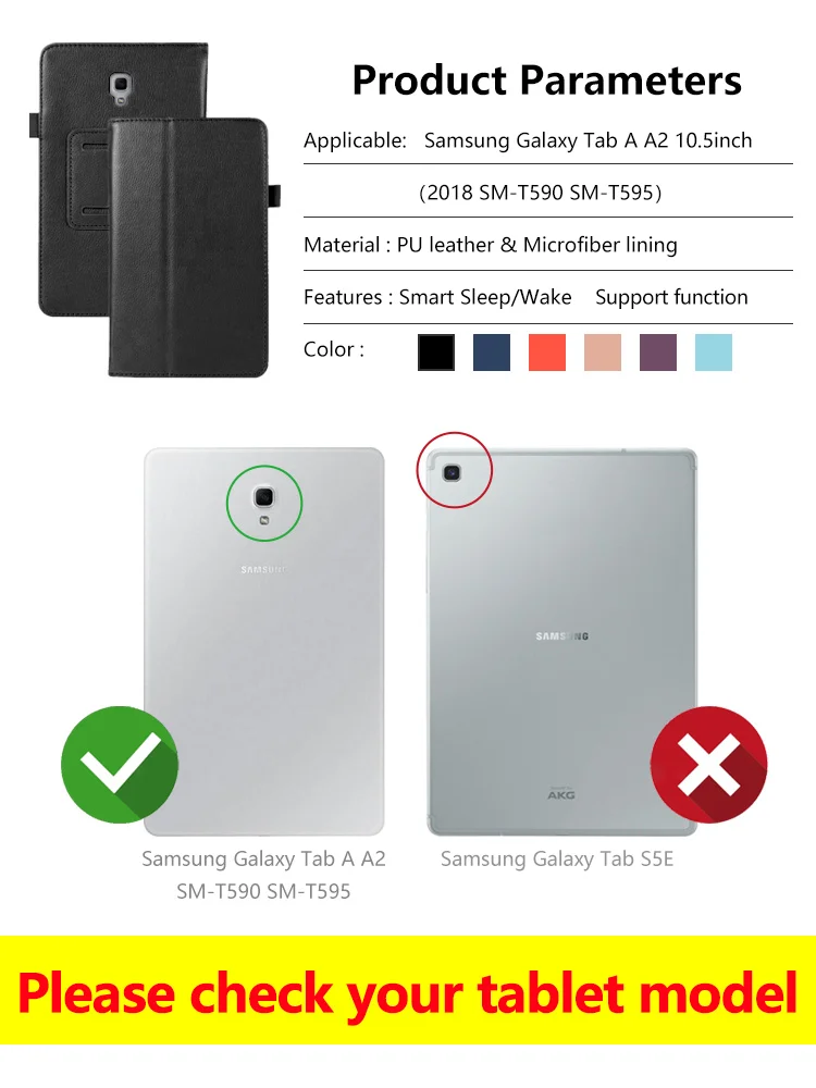 Чехол для samsung Galaxy Tab A A2 10,5 чехол для samsung SM-T590 T595 T597 из искусственной кожи, чехол для смартфона, Чехол+ пленка