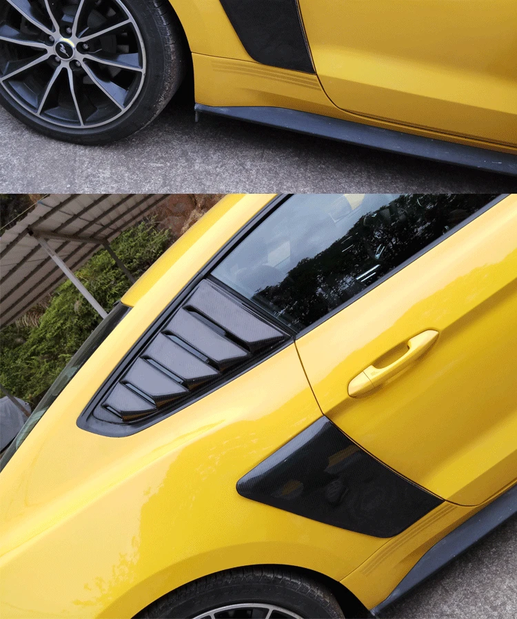 Подходит для FORD MUSTANG до и после углеродного волокна, листовая пластина украшение для вентиляционного отверстия tuyere