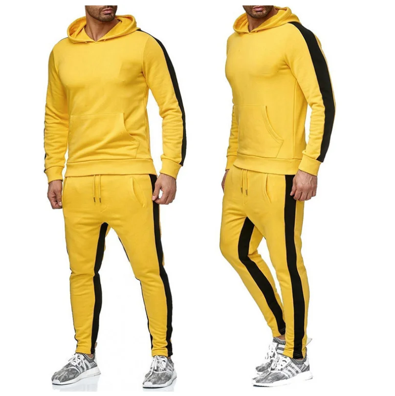 Мужские зимние однотонные толстовки с капюшоном+ спортивные штаны chandal hombre, комплект из 2 предметов, мужской спортивный костюм для бега, спортивный костюм moletom