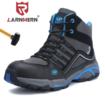 

LARNMERN Mens Work Boots Steel Toe Safety Shoes Comfortable Anti-smashing Non-slip Construction Protective Footwear