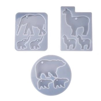 

DIY Elephant Alpaca Polar Bear Shape Crystal Epoxy Mould Silicone Mould DIY Pendant Jewelry Making Accessories Tools