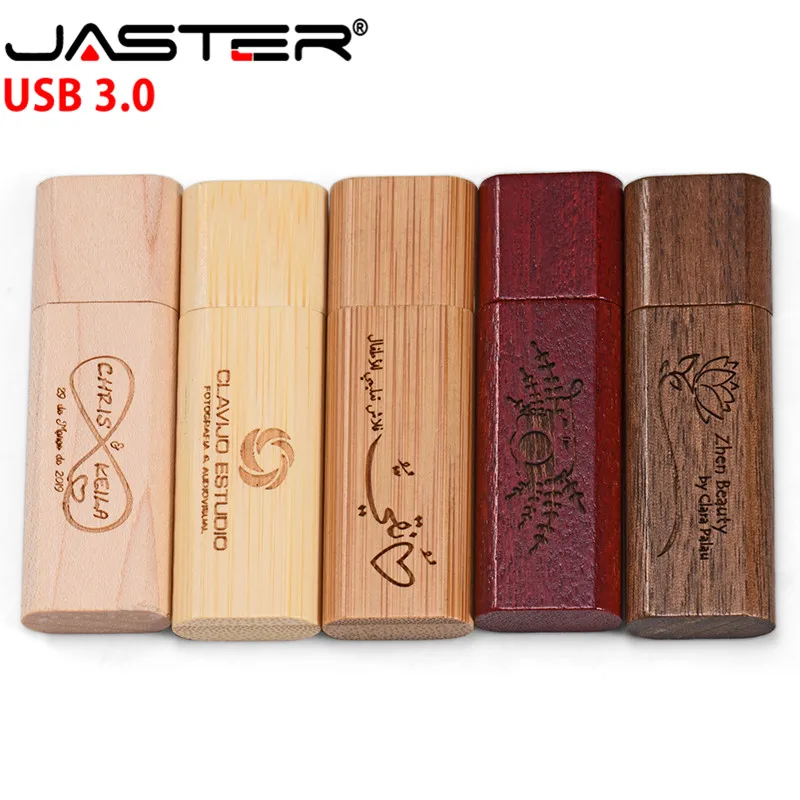 JASTER высокоскоростной деревянный логотип 32 ГБ 16 8 флеш-накопитель USB 3 0 карта