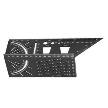 

Aluminum Alloy Angle Ruler Scale Woodworking Marking Measuring Gauge Hand Tools