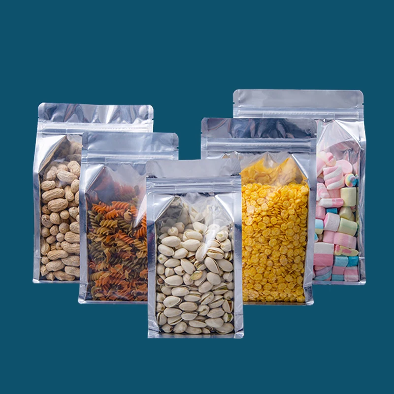 

Aluminum Eight Sides Translucent Packaging Bags All Kinds of Food Tea Dried Fruit Can Be Customized 50 PCs/Lot