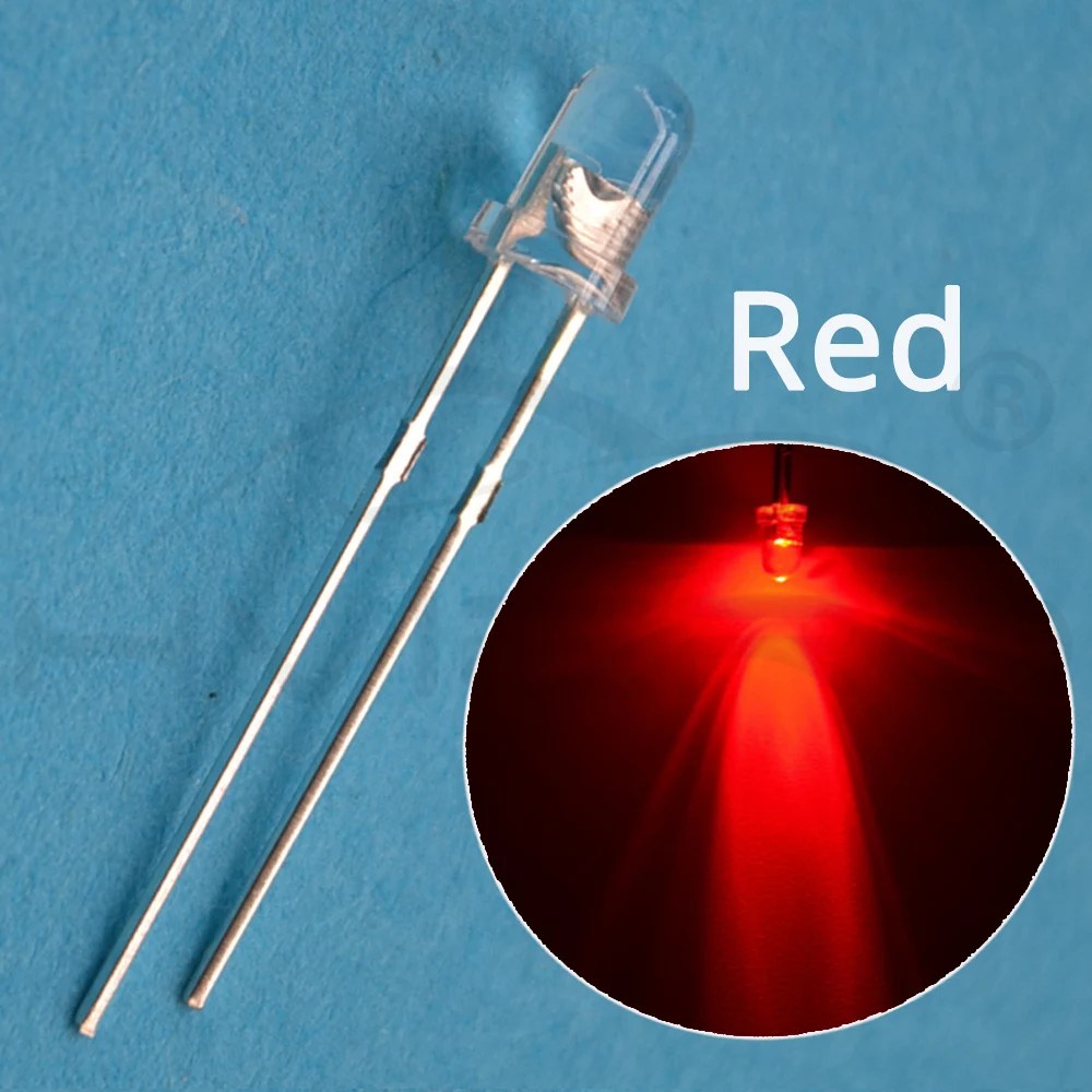 Hviero F3 3mm Round White Red Yellow Blue Green Bright Light Emitting Diode Assortment Kit Bulb Led Lamp Electronic component