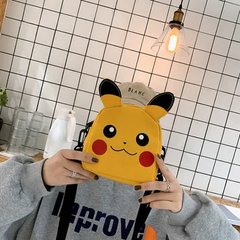 

pikachu backpack Girls kawaii handbag women Pokemon cartoon multi-function Harajuku shoulder bag gift