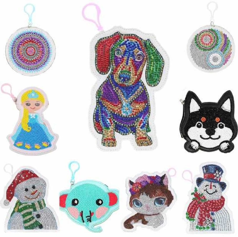 Portefeuille De Peinture Diamant Forme Speciale Porte Monnaie Mandala Porte Cles Pendentifs Broderie Points Cadeau De Noel Pour Filles A Faire Soi Meme Aliexpress
