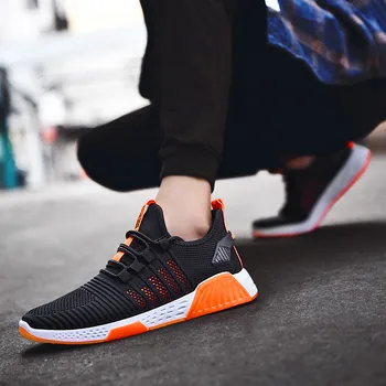 

Mens mesh flat shoes loafers non-slip large size running shoes Men's outdoor lightweight sports shoes brand men's casual shoes