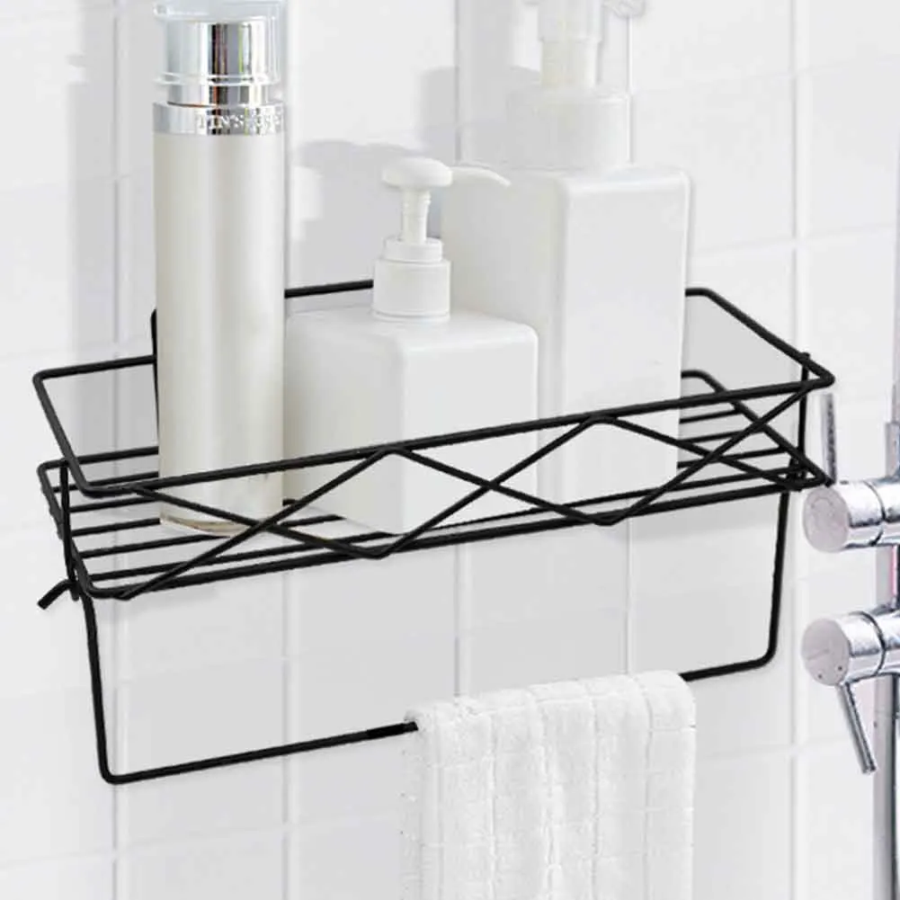 

Home Storage Iron Detachable Double Layer Holders Wall Mounted Hotel Modern Towel Rack Punch Free Kitchen Bathroom Multifunction