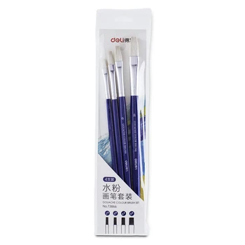 

Watercolour pen 4pcs 4size wooden nylon round brush set for watercolor gouache school art supplies professional acrylic oil brus