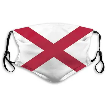 

Alabama Flag Masks With filter Washable & Reusable Anti Dust Breathable Mask With Adjustable Ear Loops for Men & Women