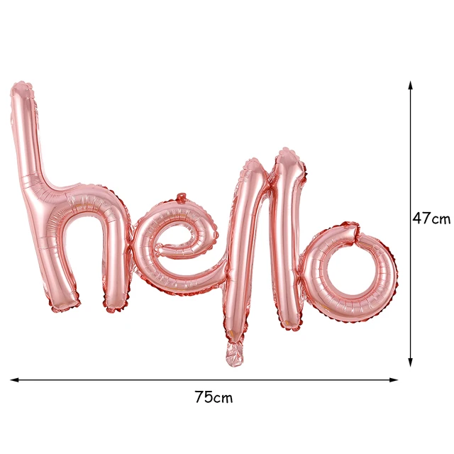 Rose Gold Hello 30 Baby Balloons Baby Shower 10/13/15/21/25th 30th Birthday  Party Decor 21 30 number Balls Inflatable Air Globos