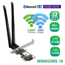 Двухдиапазонный 2,4G/5G 3000 Мбит/с 802.11ax Intel AX200 Wifi 6 PCI-E PCI Express Wifi адаптер Bluetooth 5,0 сетевая карта для настольного ПК