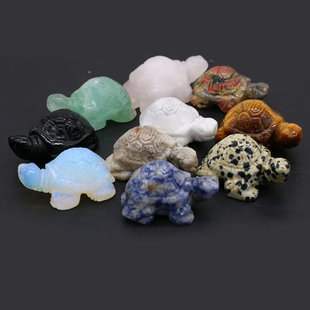 Hot Sale Natural Stone Decoration Turtle-Shaped Artificial Ornament Lucky Gift Bed-Room Garden Office Desk Small Ornaments