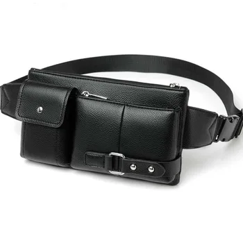 

Multifunction Waist Bag For Men Outdoor Sports Leather Belt Bag Large Capacity Phone Pouch Fanny Pack Packs Men's Crossbody Bag