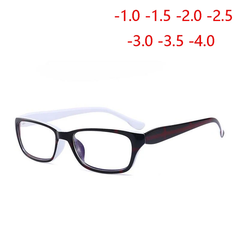 1,0-1,5-2,0 до-4,0 Ретро художественные очки для близорукости женские мужские модные квадратные студенческие очки для близорукости прозрачные очки