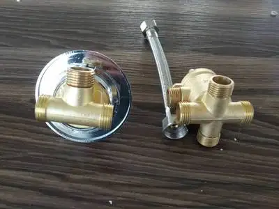 MTTUZK настенный 2/3/4/5 способов водоотводная Труба латунный душевой кран винт или интубации Сплит душевая кабина душевая комната смесительный клапан - Цвет: 4 ways screw thread