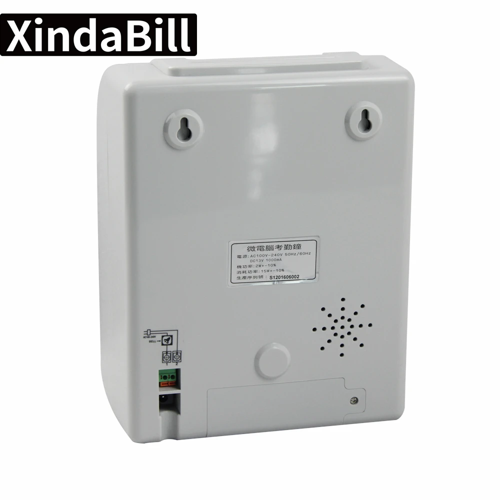 W-S1 Digital Attendance Machine Time Recorder Fingerprint Password Punch Card Time Clock Office Staffs Check in Punching Machine