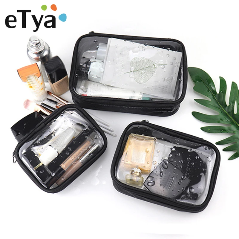 Makeup-Bags Toiletry-Bag Cosmetic-Bag-Zipper Travel-Organizer Clear Washing Transparent