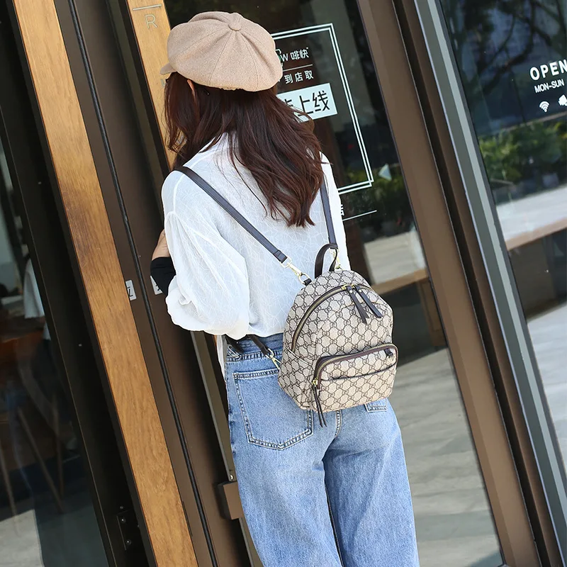 

Mini Backpack 2019 New Style Casual Backpack Fashion Contrast Color Waterproof Bag Women's Versatile Western Style