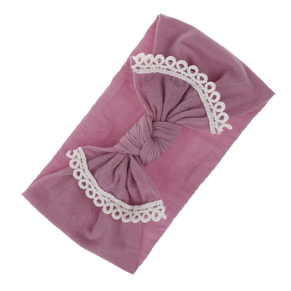 2020 Brand New Newborn Toddler Baby Girls Baby Bow Lace Elastic Hair Headband Hair Accessories Baby Gifts