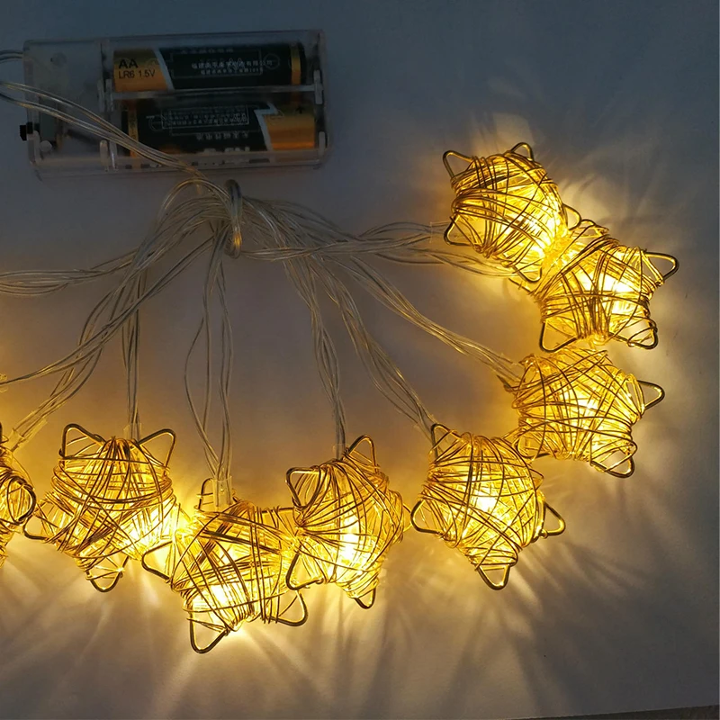  1.6m LED Light Creative Gift Strip Atmosphere Decoration Room Home Pendant Iron Star Love String | Лампы и освещение