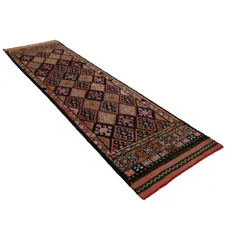 

89x312 Cm Multicolor Handmade Boho Runner Rugs-3x10 Ft