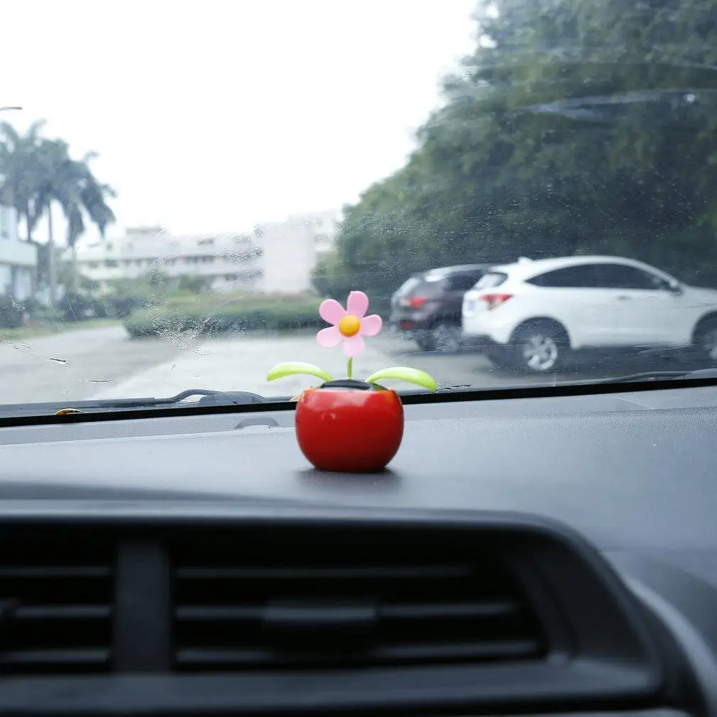 Солнечный Подсолнечник солнечной энергии флип-флоп листья танцующий цветок дисплей автомобиля UL