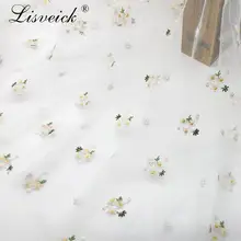 1 метр, 142 см, Цветочная вышивка, мягкий тюль, цветок, сетка, ткань, одежда для девочек, женское платье, сделай сам, свадебное платье, юбка, материал