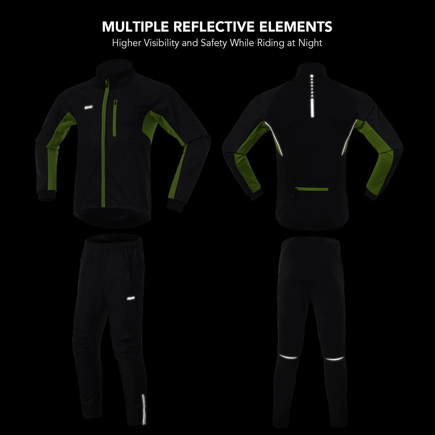 Мужская зимняя одежда для велоспорта, комплект с длинным рукавом, ветрозащитная велосипедная майка с брюками, уличная одежда для велоспорта, бега, спортивная куртка, спортивная одежда