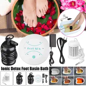 

25W New Home Mini Detox Foot Spa Machine Cell Ionic Cleanse Device Lonic Detox Foot Spa Aqua Foot Bath Massage Detox Foot Bath