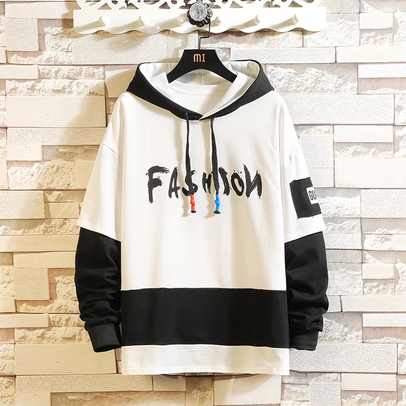

CYXZFTROFL Men Casual Pullover Hoodies Fashion Hoodie Man Printed Slim Fit Sweatshirt Streetwear Hip Hop Young Male Tops Cotton