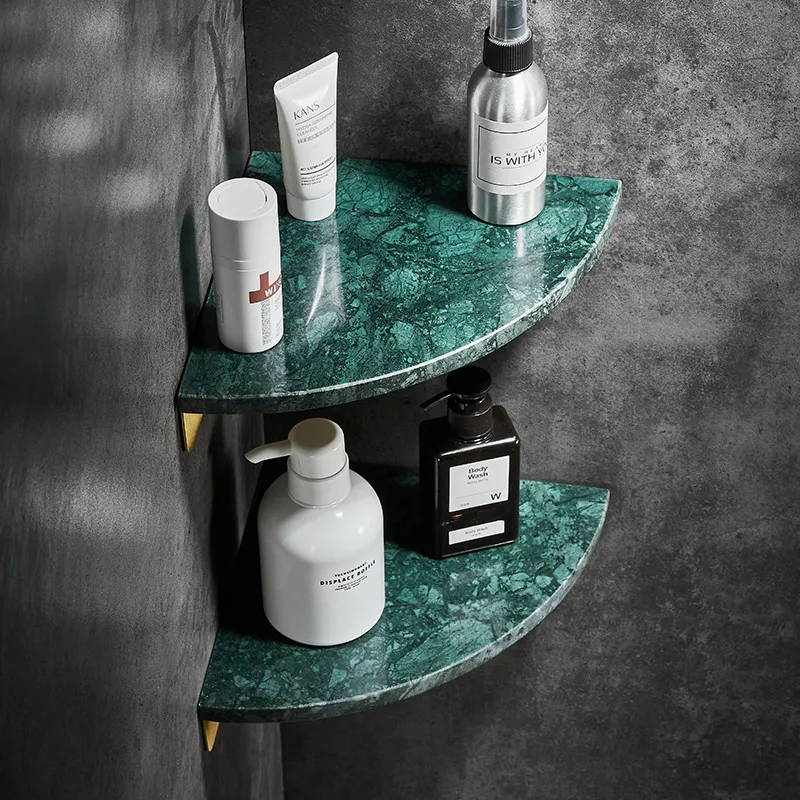 Mensola per bagno portasciugamani mensola per doccia a parete mensola per  doccia in alluminio spazzolato oro e marmo porta Shampoo per bagno -  AliExpress