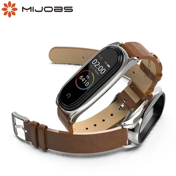

Strap For Xiaomi Mi Band 5 For Mi Band 4 Bracelet PU Leather Wrist Strap For Mi Band 3 Wristbands NFC Pulseira For Mi 5 Band