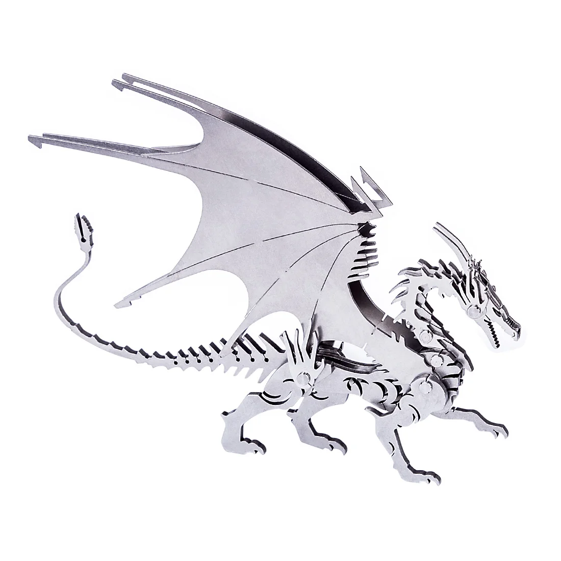 DIY собранные головоломки Дракон 3D из нержавеющей стали съемная модель здания головоломки для дома и офиса украшения креативный подарок