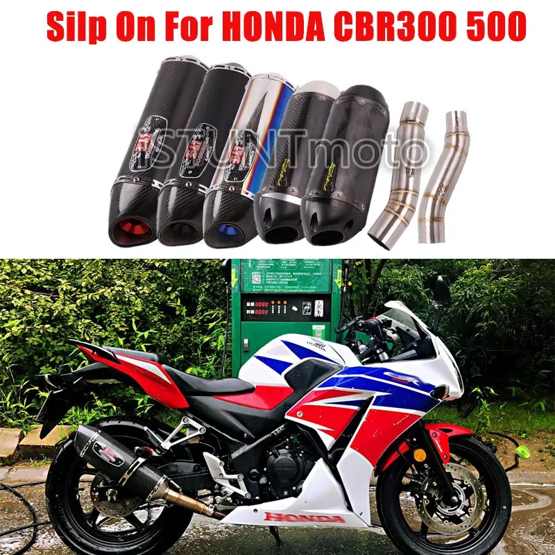 

Full Set System Motorcycle Muffler Escape Link Tube Pipe With Yoshimura Exhaust For HONDA CBR300 CBR300R CBR500 CBR 300 300R 500